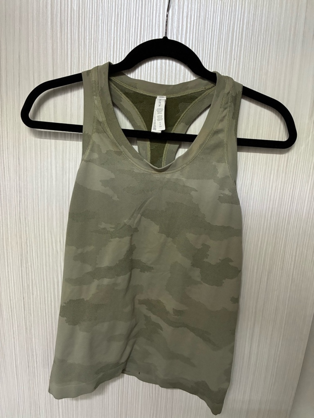 Athleta Olive Camo Racerback Tank Top